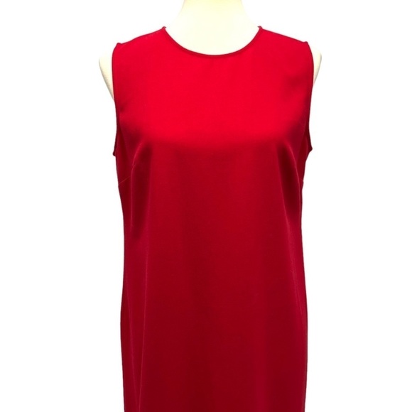 J. Jill Dresses & Skirts - J.Jill Stretch Red Sleeveless Shift Dress Career Casual Holiday Womens 10